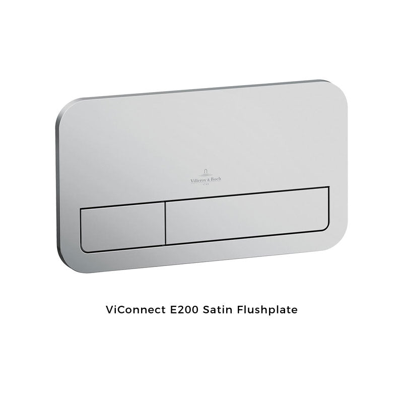 Villeroy & Boch Subway 3.0 Wall Hung Toilet incl/Slim Seat & VB Cistern Package - E200 Satin Button - 4670T001L4B + 92249069 + 92233500