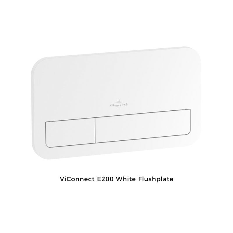 Villeroy & Boch O.Novo 2.0 S-Trap DirectFlush Wall Faced Toilet incl/Slim Seat & VB Cistern Package - E200 White Button - 4624R101L4DB + 92233300 + 92249068