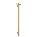 Thermorail 12V Round 900 Vertical Single Heated Towel Rail - VS900HBB Brushed Brass