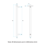 Thermorail 12V Round 900 Vertical Single Heated Towel Rail - VS900HBB Brushed Brass