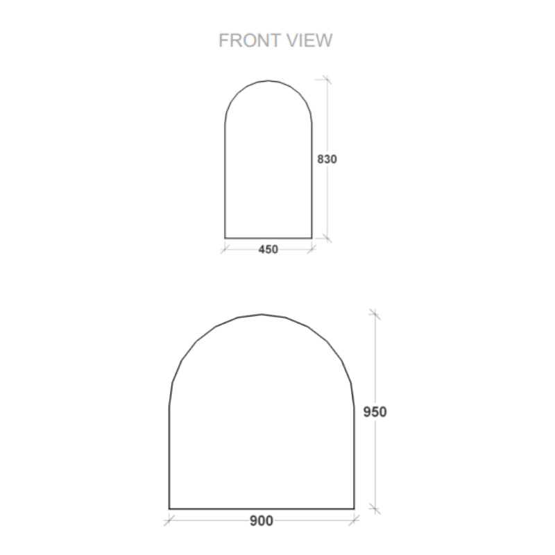 Rifco Zion Mirror - H 950 x W 900mm - ZM900