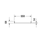 Duravit Vero Air/Vero Towel Rail 550mm For Basin 235060 - Chrome Specification
