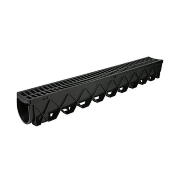 Reln Storm Drain 1m Channel with Grate - Black