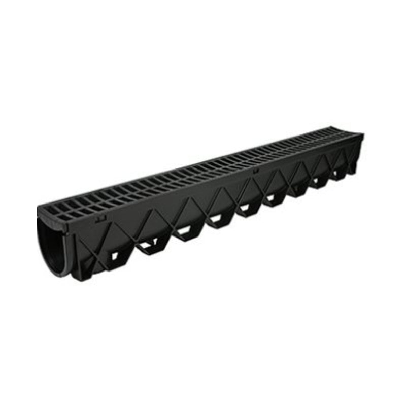 Reln Storm Drain 1m Channel with Grate - Black