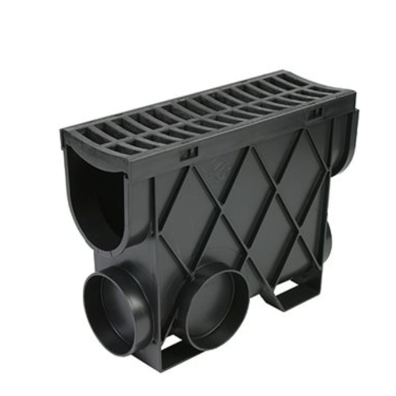 Reln Storm Drain - Slimline Pit complete with Black Plastic Grate