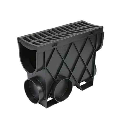 Reln Storm Drain - Slimline Pit complete with Black Plastic Grate