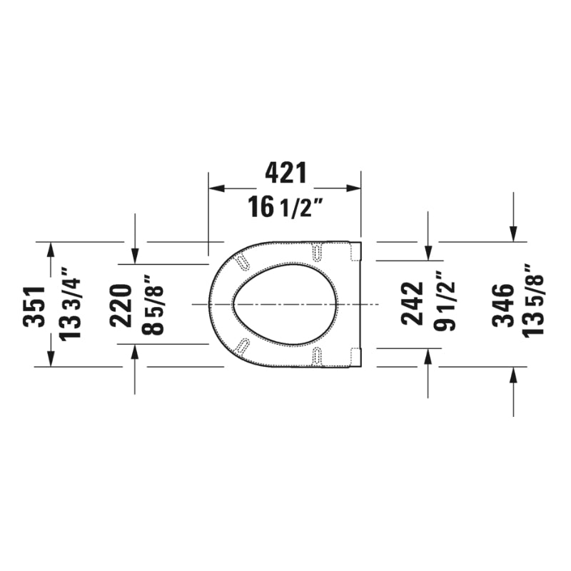 Duravit Starck 3 Toilet seat and cover - Specification