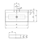 Kaldewei Puro Countertop Wash Basin 600 x 460mm Specification