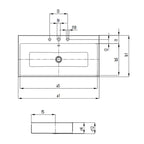 Kaldewei Puro Countertop Wash Basin 600 x 460mm Specification
