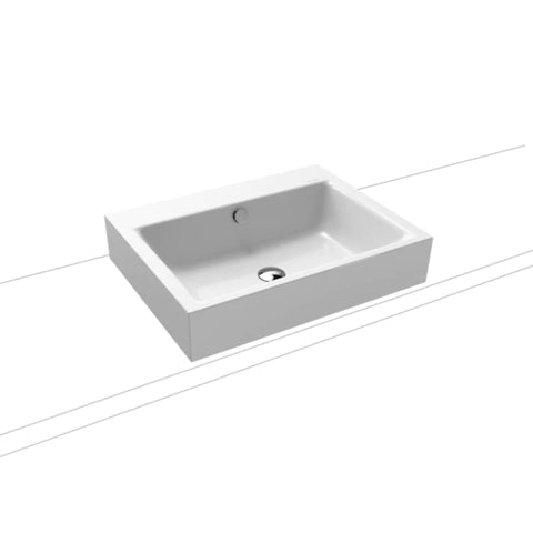 Kaldewei Puro Countertop Wash Basin 600 x 460mm - 1 Tap Hole - Gloss White