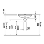 Duravit D-Code Undercounter Vanity Basin 560 with Overflow - Gloss White