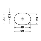 Duravit Luv 500 Above Counter Basin - Alpine White
