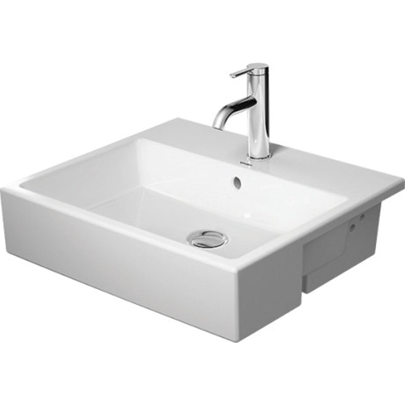 Duravit Vero Air Semi Recessed Washbasin 550mm White with Overflow 1TH