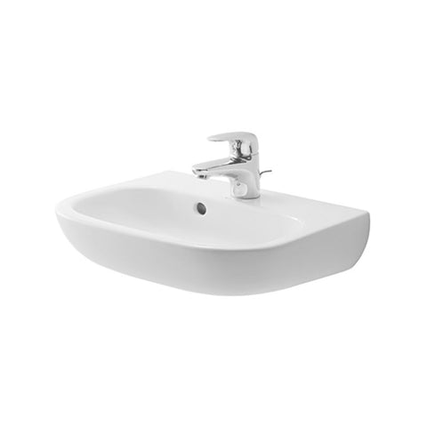 Duravit D-Code Wall Basin 450x340mm with 1 Tap Hole - Gloss White