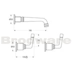 Brodware Industrica Basin Set - Metal Lever Handles Spec