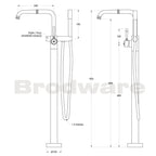 Brodware Industrica Bath/Hand Shower Divertor Set Spec