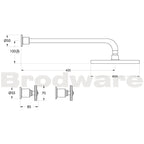 Brodware Industrica Shower Set - Cross Handles Spec