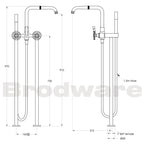Brodware Industrica Bath Mixer with Handshower Spec
