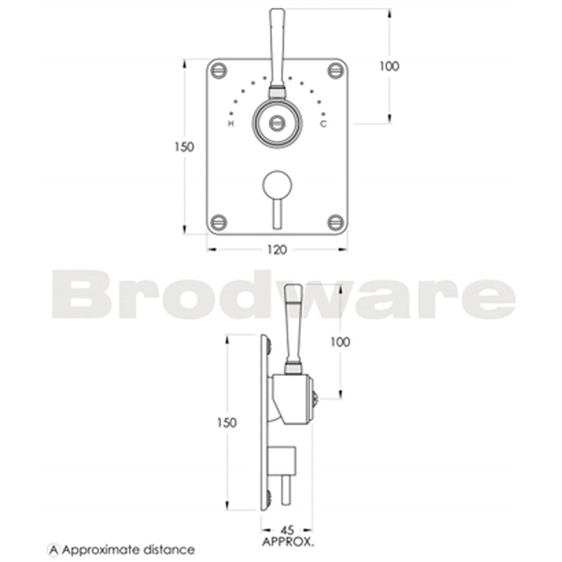 Brodware Industrica Mixer Diverter - Chrome Spec