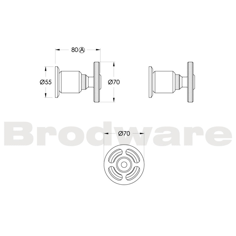 INDUSTRICA WALL TAPS Cross handles Spec

