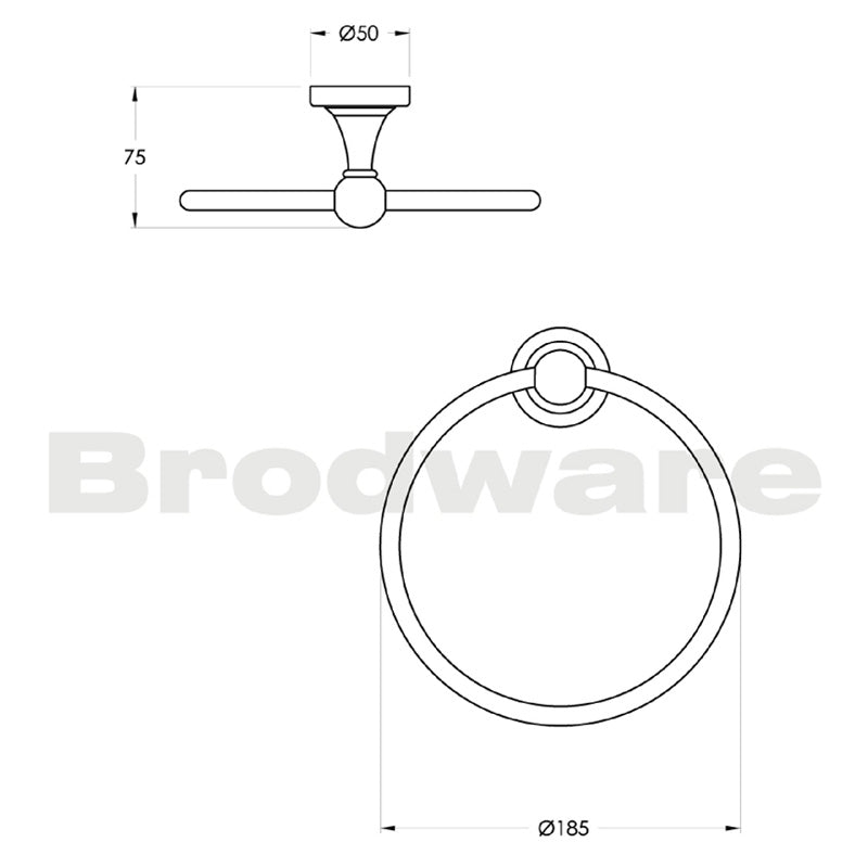 Brodware Neu England Towel Ring Specification