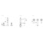 Brodware Winslow Basin Set Chrome - Metal Lever 1.8100.02.3.01 Specification