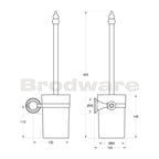Brodware Winslow Toilet Brush Wall Mounted Specification