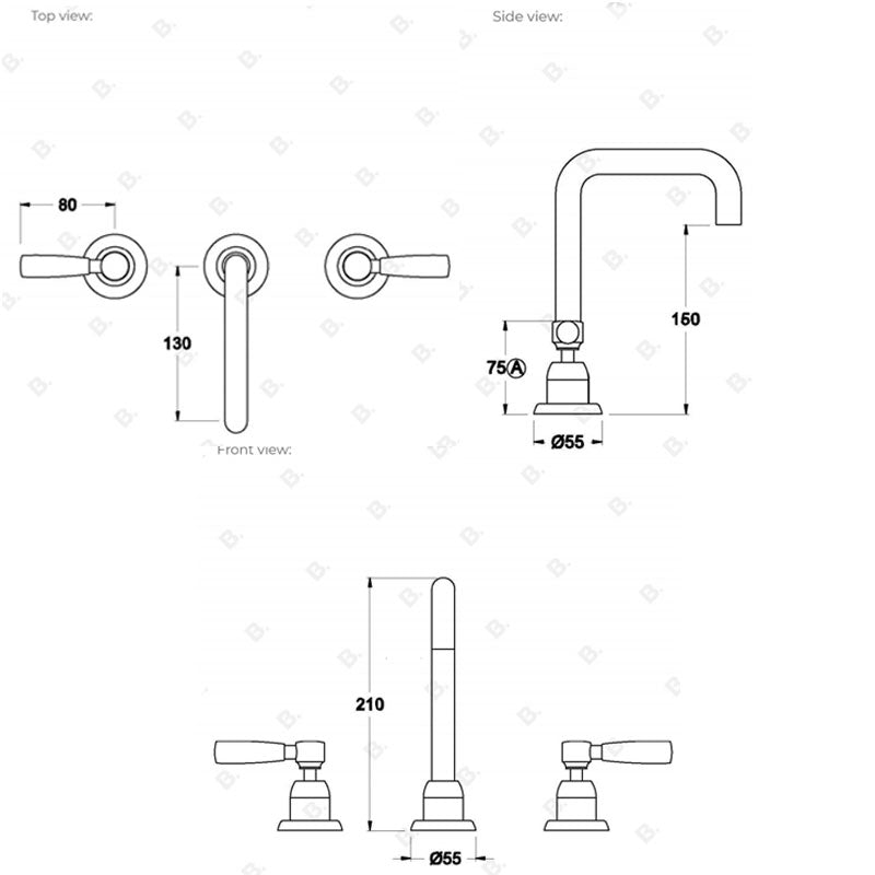 Brodware Manhattan Basin Set Chrome - 1.9100.80.3.G1