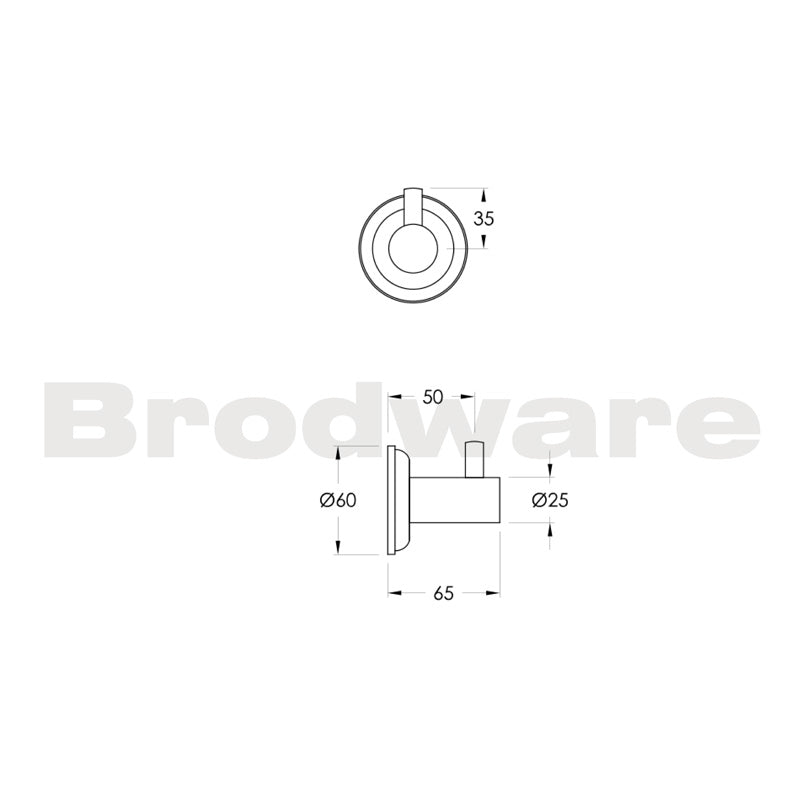 Brodware Manhattan Robe Hook Specification