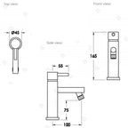 Brodware Yokato Basin Mixer with Metal Lever - 1.9302.00.3.G1