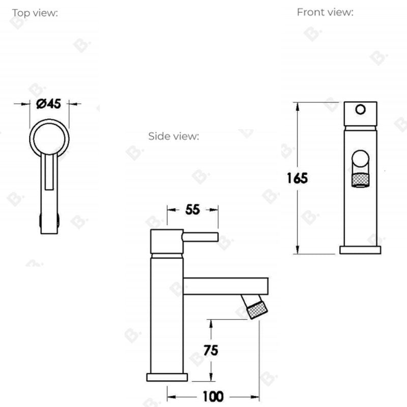 Brodware Yokato Basin Mixer with Metal Lever - 1.9302.00.3.G1