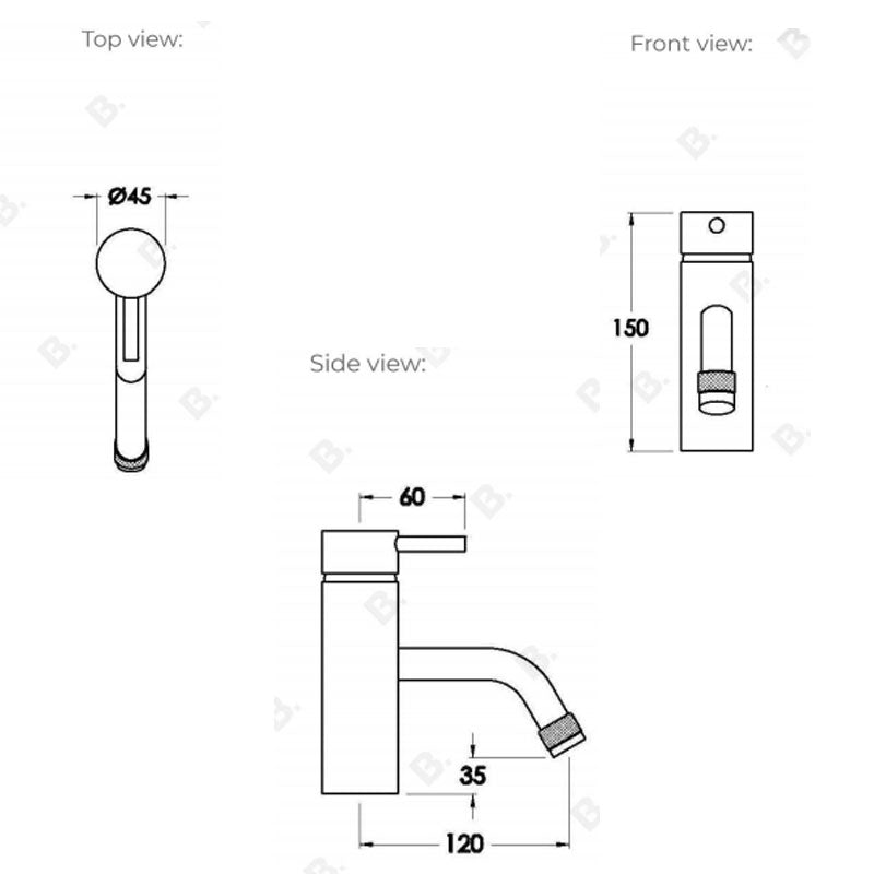 Brodware Yokato Basin Mixer with Metal Lever - 1.9302.02.3.G1