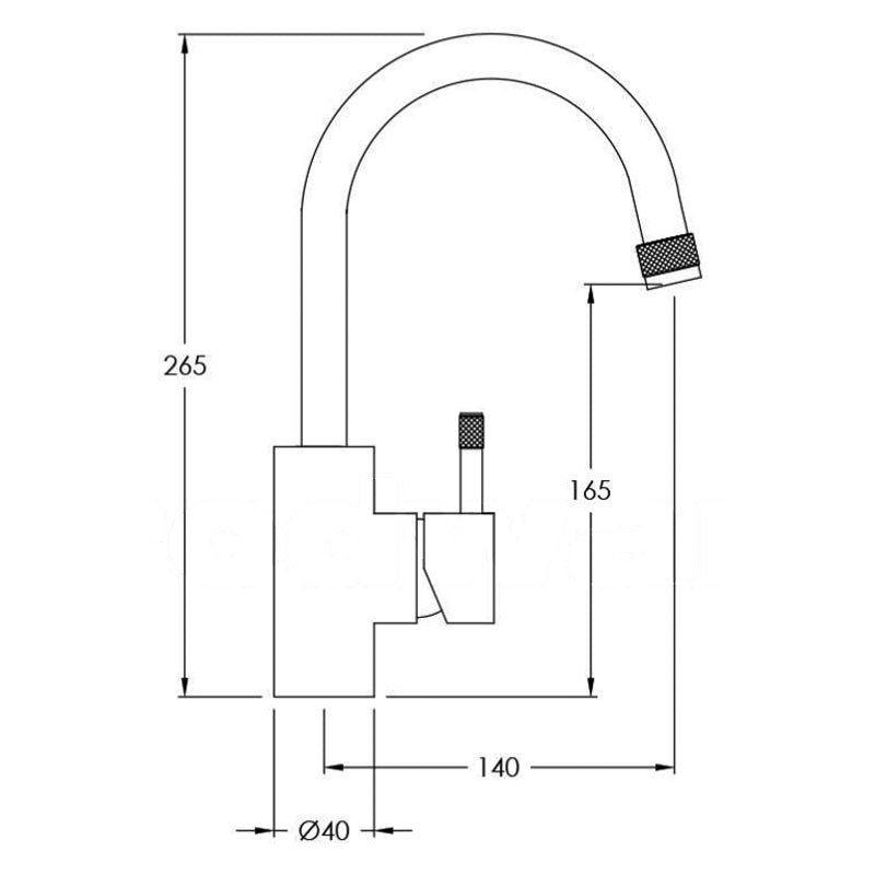 Brodware Yokato Basin Mixer with Metal Lever - 1.9303.00.3.G1