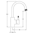 Brodware Yokato Basin Mixer with Metal Lever - 1.9303.00.3.G1