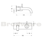 The Minim 2 Piece Wall Set with Chrome Plate  Spec
