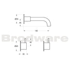 The Minim Wall Set with Left Sided Spout Spec
