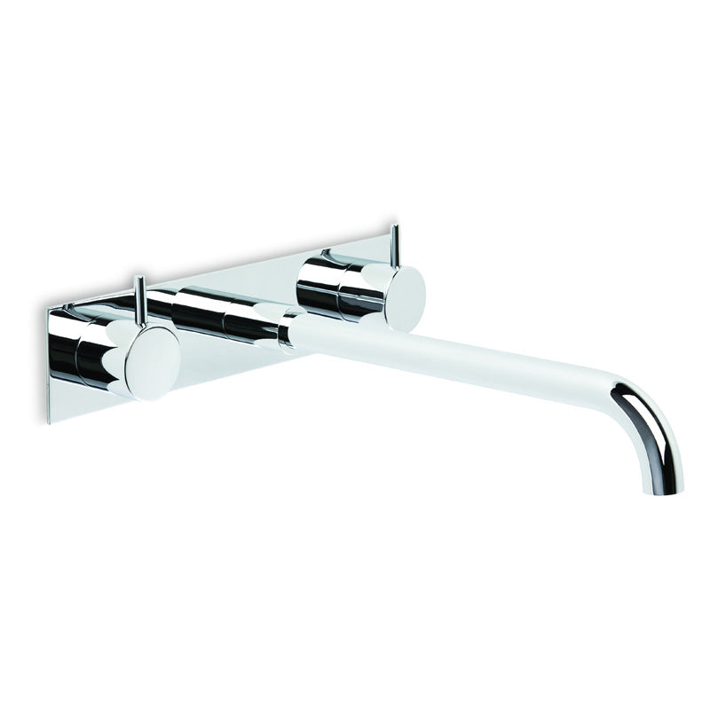 The Brodware Minim 3 Piece Wall Set - 200mm Spout on Chrome Plate