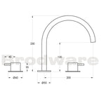 The Minim Wall Set with Left Sided Spout Spec