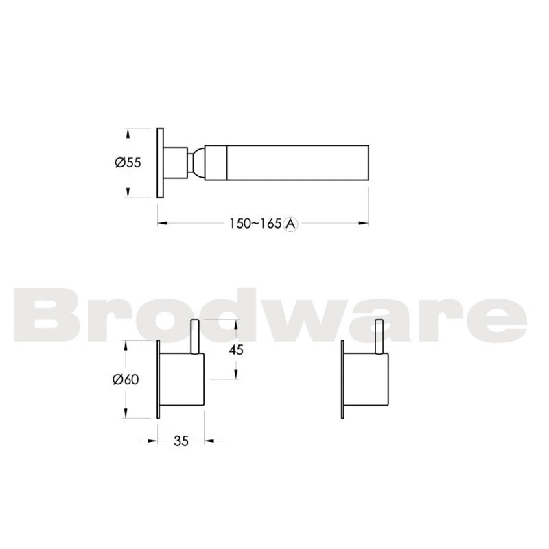 The Brodware Minim Shower Set - Chrome set