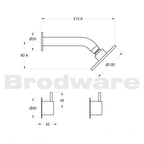 Brodware Minim Shower Set - 100mm Head Spec