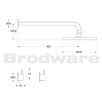 Brodware Minim Wall Shower set Specifications