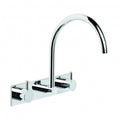 Brodware Minim 3 Piece Swivel Spout Wall Set on Chrome Backplate