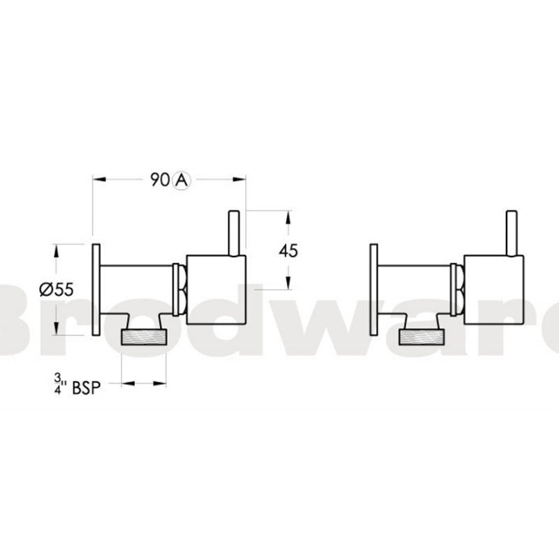 Brodware Minim Washing Machine Tap-Pair Spec