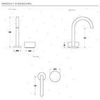 Brodware Halo Marble Basin Set with Swivel Spout & Progressive Mixer Specifications