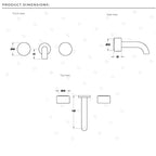 Brodware Halo Marble Wall Set with 150mm Spout Specifications
