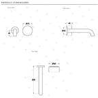 Brodware Halo Marble Wall Set with 200mm Spout & Progressive Mixer Specifications