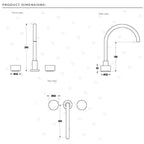 Brodware Halo Marble Bath Set with Swivel Spout Specifications 