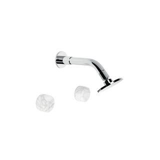 Brodware Halo Marble Shower Set with Bliss Rose