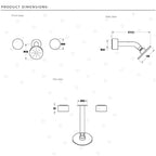 Brodware Halo Marble Shower Set with Bliss Rose Specifications