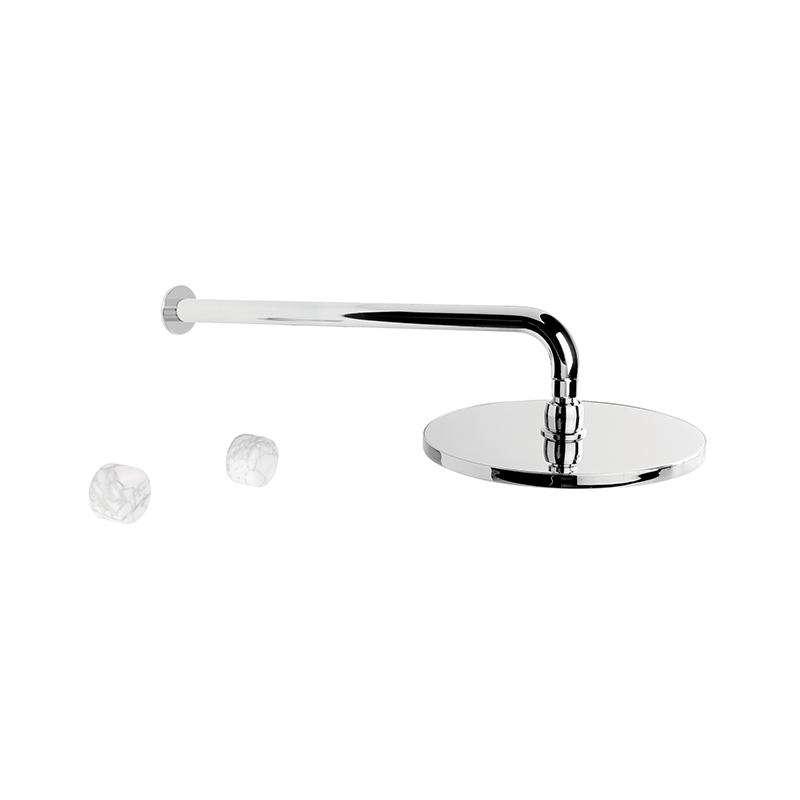 Brodware Halo Marble Shower Set with 225mm Rose